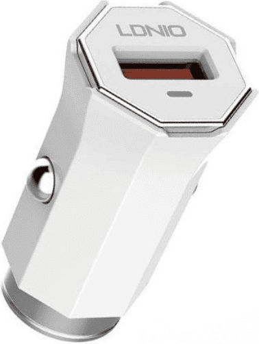 Ldnio C313q Car Charger 2A Fast Charging USB Port & Type C Cable