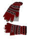 Women's Woolen Touch Gloves Red