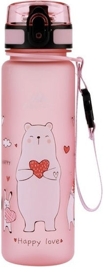 AlpinPro Παιδικό Παγούρι Πλαστικό Non Spill Kids Zoo Pink 500ml
