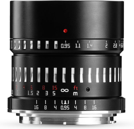 TTArtisan Crop Φωτογραφικός Φακός 50mm F/0.95 Σταθερός για Leica L Mount Ασημί