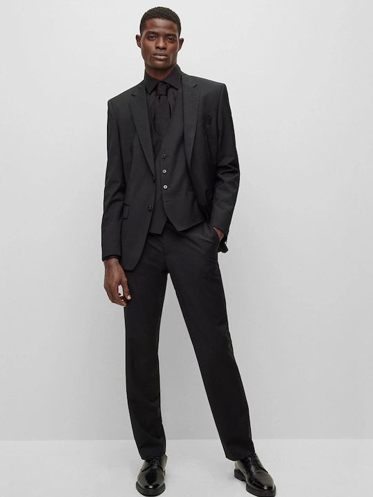 Boss H Huge Men's Suit Slim Fit Black