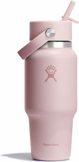 Hydro Flask Wide Mouth Бутилка Термос Неръждаема Стомана Без BPA 710ml Trillium с Сламка
