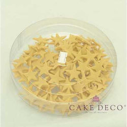 Ядливи Златисти Големи Звездички 3см 100бр Cake Deco