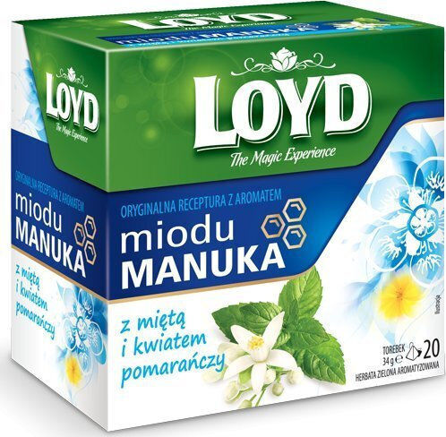 Loyd Herbata Manuka Honey Mint Orange Blossom Pyramid Tea Bags