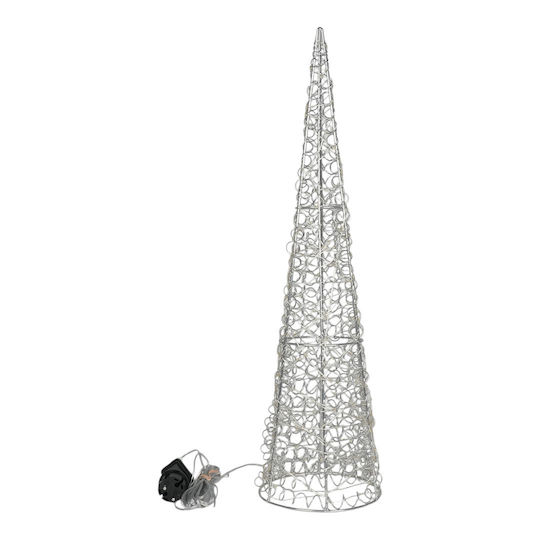 Christmas Decorative Illuminated Tree Cone 65cm White