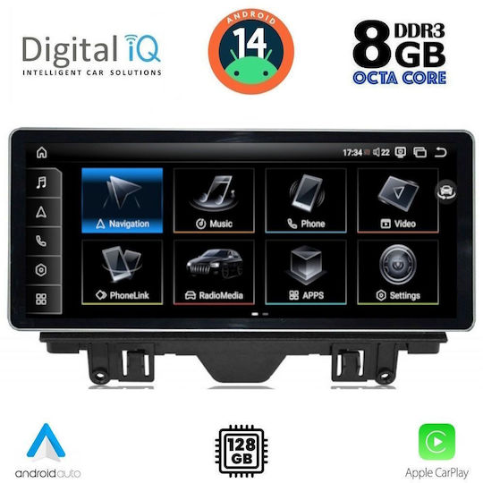 Digital IQ Car Audio System for Audi A3 2013-2021 (Bluetooth/USB/AUX/WiFi/GPS/Apple-Carplay/Android-Auto) with Touch Screen 12.3"
