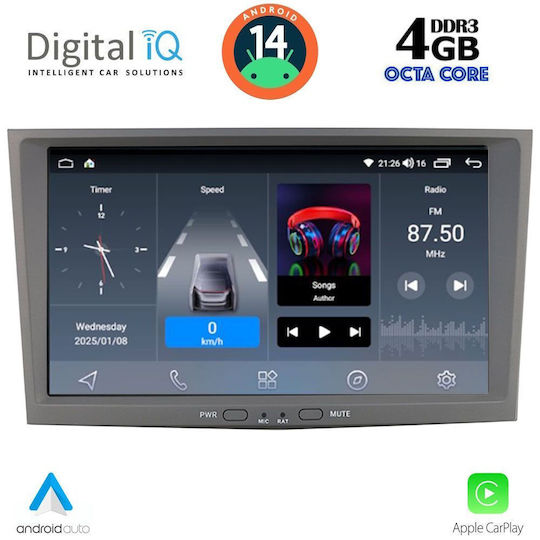 Digital IQ Ηχοσύστημα Αυτοκινήτου για Opel Corsa / Meriva / Tigra / Vectra 2004-2014 (Bluetooth/USB/AUX/WiFi/GPS/Apple-Carplay/Android-Auto) με Οθόνη Αφής 8"