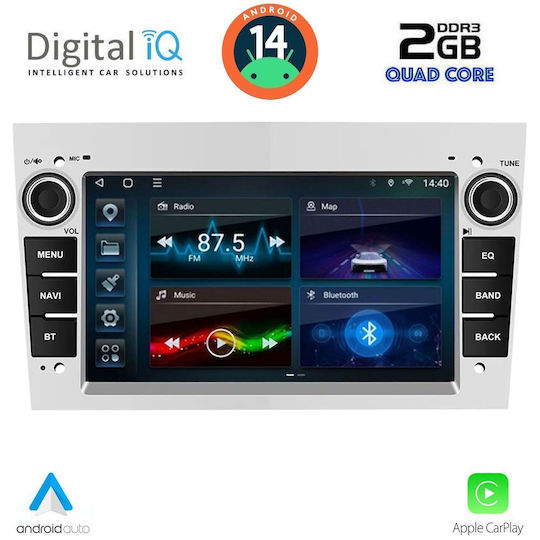 Digital IQ Автомобилна Аудио Система (Блутут/USB/AUX/WiFi/GPS/Apple-Carplay/Android-Auto) с Тъчскрийн 7"