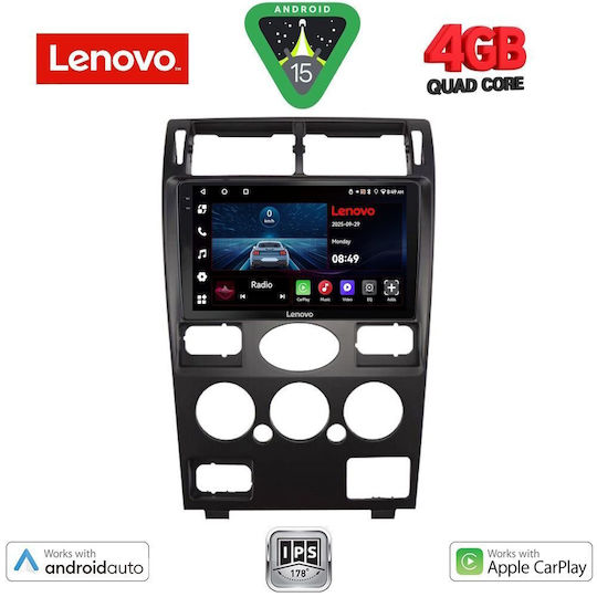 Lenovo Ηχοσύστημα Αυτοκινήτου για Ford Mondeo 2003-2006 (Bluetooth/USB/AUX/WiFi/GPS/Apple-Carplay/Android-Auto) με Οθόνη Αφής 9"