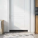 vidaXL Rod Draft Stopper Door with Brush in Black Color 1mx7.5cm