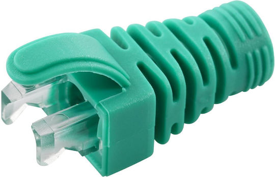 Microconnect Strain Relief Boot Cat5e Cat6 Cat6a Cables Upto 6.5mm Green 100pcs