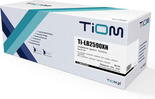 Tiom Toner Brother 2590xn Tn2590xl 3000 Pp Black