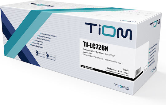 Tiom Toner Cartridge Canon 726n 3483b002 2100 Pp Black