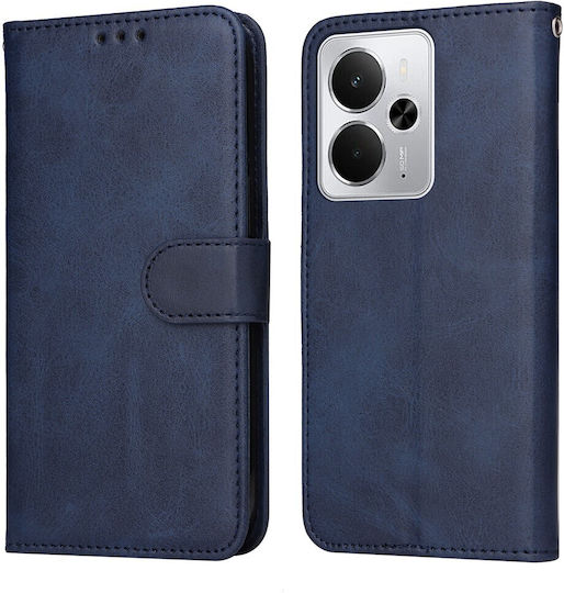 Realme 14 5G Dark Blue Wallet Stand Mobile Phone Case