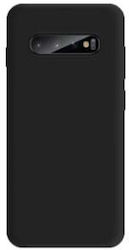 Estuff Madrid Samsung Galaxy S10 Silicone Case Black Silk Touch 4 Sides Covered