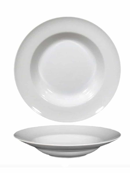 Saturnia Napoli Plate Soup made of Porcelain White with Diameter 23cm 6pcs