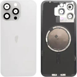 Battery Door Cover Camera Lens Magsafe White for iPhone 15 Pro Max Battery Door Cover Camera Lens Magsafe White for iPhone 15 Pro Max