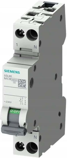 Adapter Switch 1p+n B 40a 6ka Ac 1 Module Sentron 5sl6040-6
