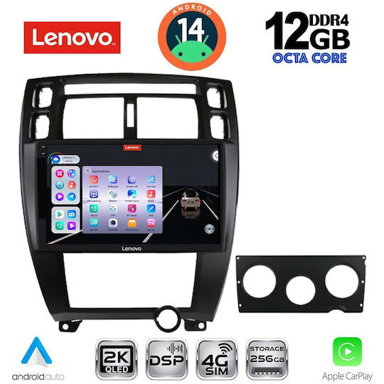 Lenovo Ηχοσύστημα Αυτοκινήτου για BMW X1 / X3 / X4 Hyundai Tucson 2004-2010 (Bluetooth/USB/WiFi/GPS/Apple-Carplay/Android-Auto) με Οθόνη Αφής 10"