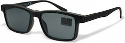 Optosquad Clip-On Lesebrillen +2.00 mit Magnet in Schwarz Farbe OPT2025-2