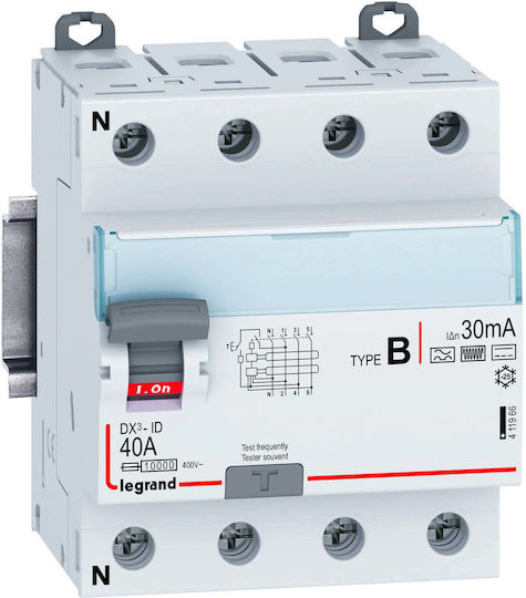 Residual Current Circuit Breaker P 302 4p 40a 0.03a Type B Dx3 411966