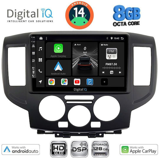 Digital IQ Ηχοσύστημα Αυτοκινήτου για Nissan NV200 2009 (Bluetooth/USB/AUX/WiFi/GPS/Apple-Carplay/Android-Auto) με Οθόνη Αφής 9"