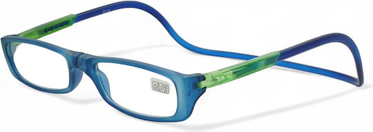 Optosquad Reading Glasses +2.00 with Magnet in Blue color A009-3