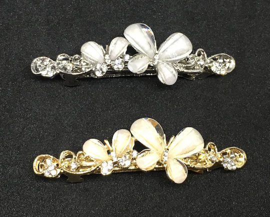 Accessories French Hair Clip Barrette Crystals Butterflies Irsia
