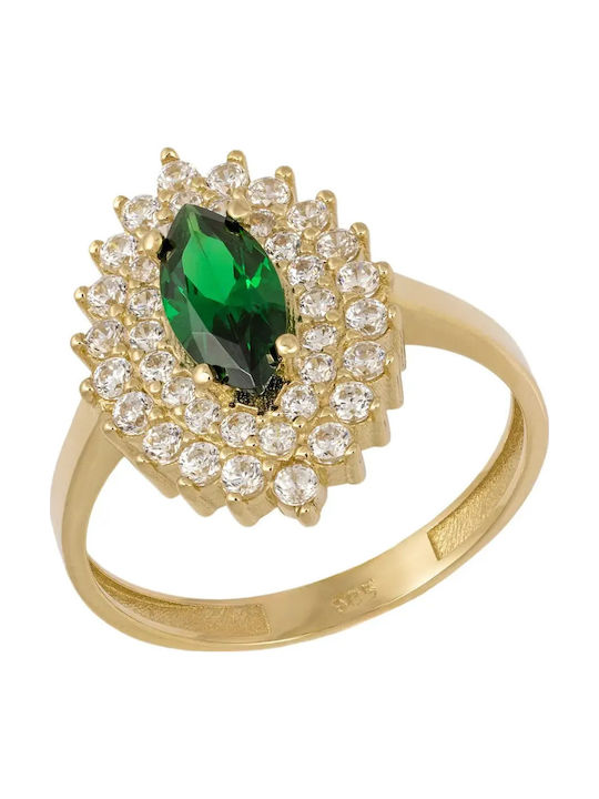 Ring with Zircon made of Gold 14K
