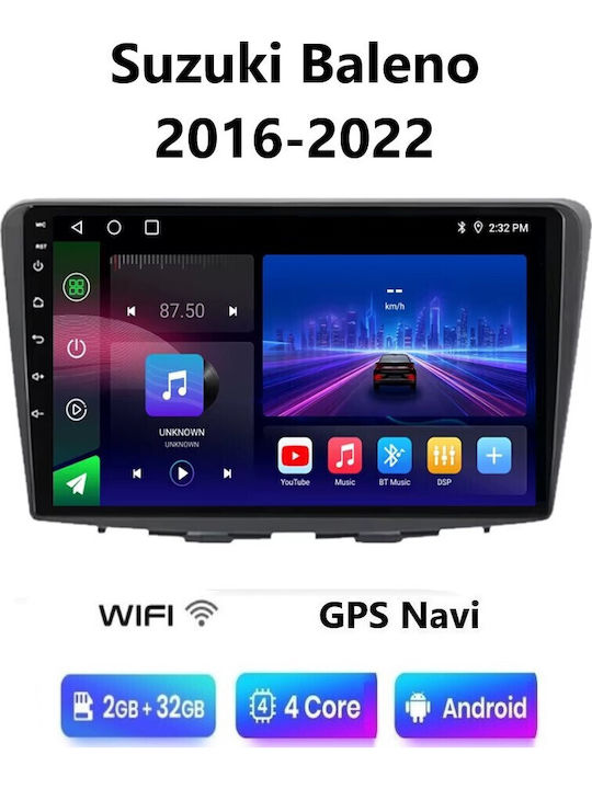 Car Audio System for Suzuki Baleno 2016-2022 (Bluetooth/USB/WiFi/GPS/Apple-Carplay/Android-Auto) with Touch Screen 9"