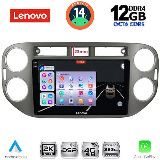 Lenovo Ηχοσύστημα Αυτοκινήτου για BMW X1 / X3 / X4 Volkswagen Tiguan 2011-2016 με Clima (Bluetooth/USB/WiFi/GPS/Apple-Carplay/Android-Auto) με Οθόνη Αφής 9"