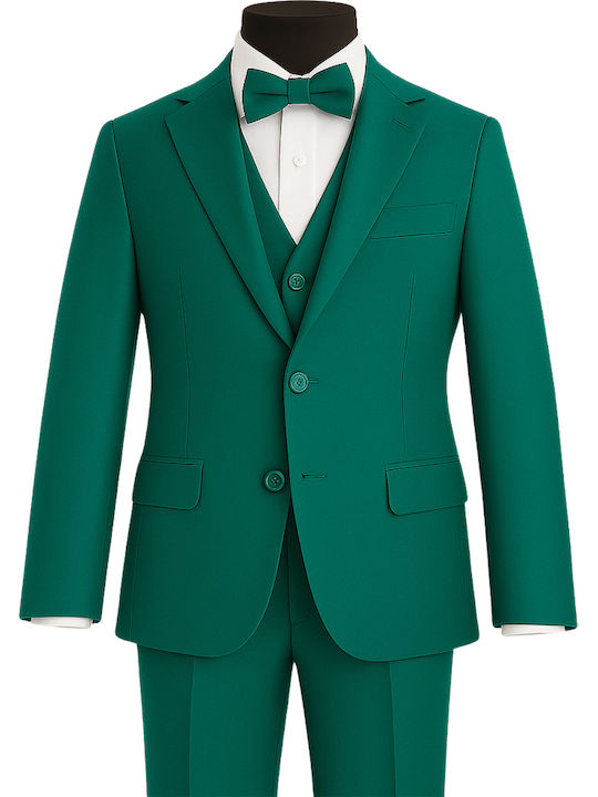 Costum Pentru Copii Iarnă 2 Bucăți Verde