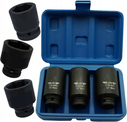 Adler Impact Socket Set 3pcs Ad-3d
