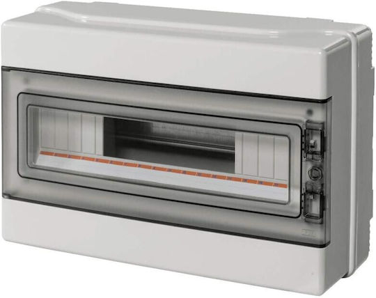 Modul Switchgear 1x18 N T Halogen Free Door Transparent IP65 Rail N+PE Grey 1000V AC 1500V DC PV UV 290x390x140 EC62018E