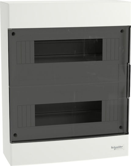2x12 Surface-mounted Modular Switchgear Ip40 Easy9 Ez9eu-2-12-nt-t Transparent Door Ez9euc212