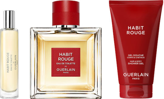 Guerlain Habit Rouge Herren Set mit Eau de Toilette 2Stück