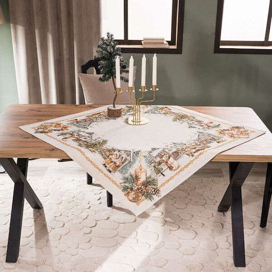 Teoran Weihnachtlich Tischtuch Quadrat L100xB100cm.