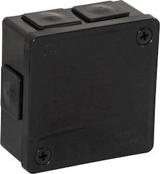 Повърхностен Монтаж Кутия Празна 6 Входа Viplast Vp-22 Черна Ip55 86x86x40mm 022-05