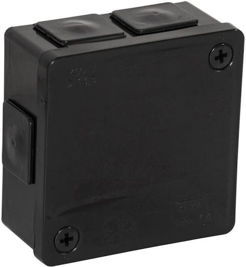 Surface-mounted Box Empty 6 Inlets Viplast Vp-22 Black Ip55 86x86x40mm 022-05
