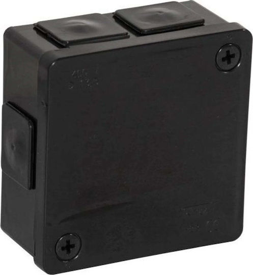 Повърхностен Монтаж Кутия Празна 6 Входа Viplast Vp-22 Черна Ip55 86x86x40mm 022-05