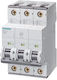 Overcurrent Circuit Breaker 3p C 6a 230v 6ka Sentron 5sy6306-7