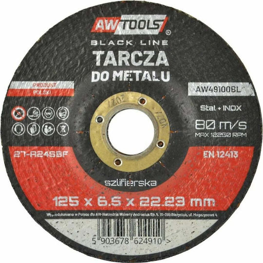 Aw Schleifscheibe Metall 125*6,5mm Schwarze Linie