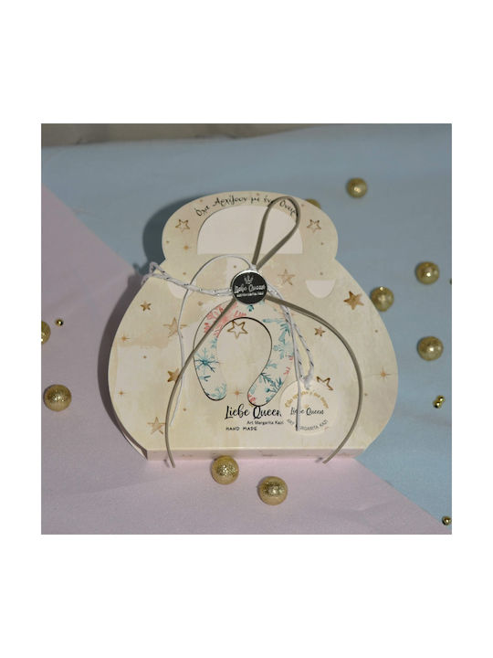 LiebeQueen Handmade Hanging Lucky Charm Horseshoe White made of Wood 1pcs