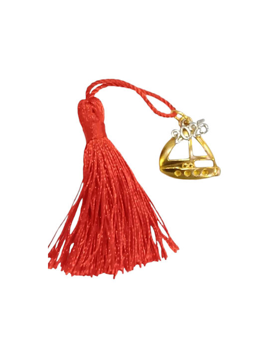 Kalliopi Silver Handmade Tabletop Lucky Charm Boat Gold 2026 2x2cm 1pcs