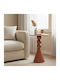 Round Side Table Bilane Metal Terracotta W39xL39xH60cm