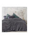 Nima Coperta Κουβέρτα Βελουτέ Μονή 160x220εκ. Dark Gray