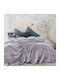Nima Velvet Blanket Single 160x220cm Smoky Lilac