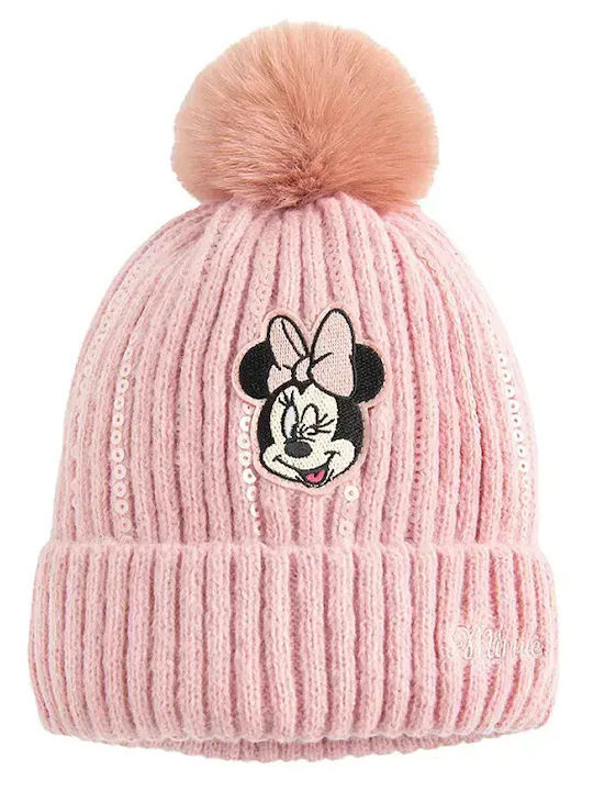 Cool Club Minnie Mouse Παιδικό Σκουφάκι Πλεκτό Ροζ