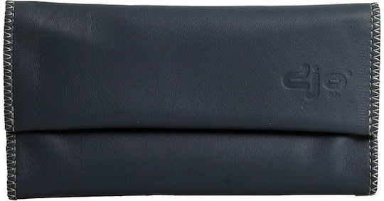 Djo Leather Tobacco Pouch With Snap Closure Blue