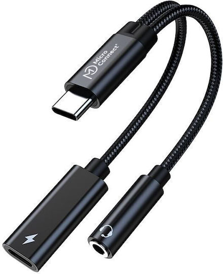 Microconnect Convertor USB-C masculin în USB-C feminin Argintiu 1buc